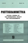 Go to journal home page - Photogrammetria